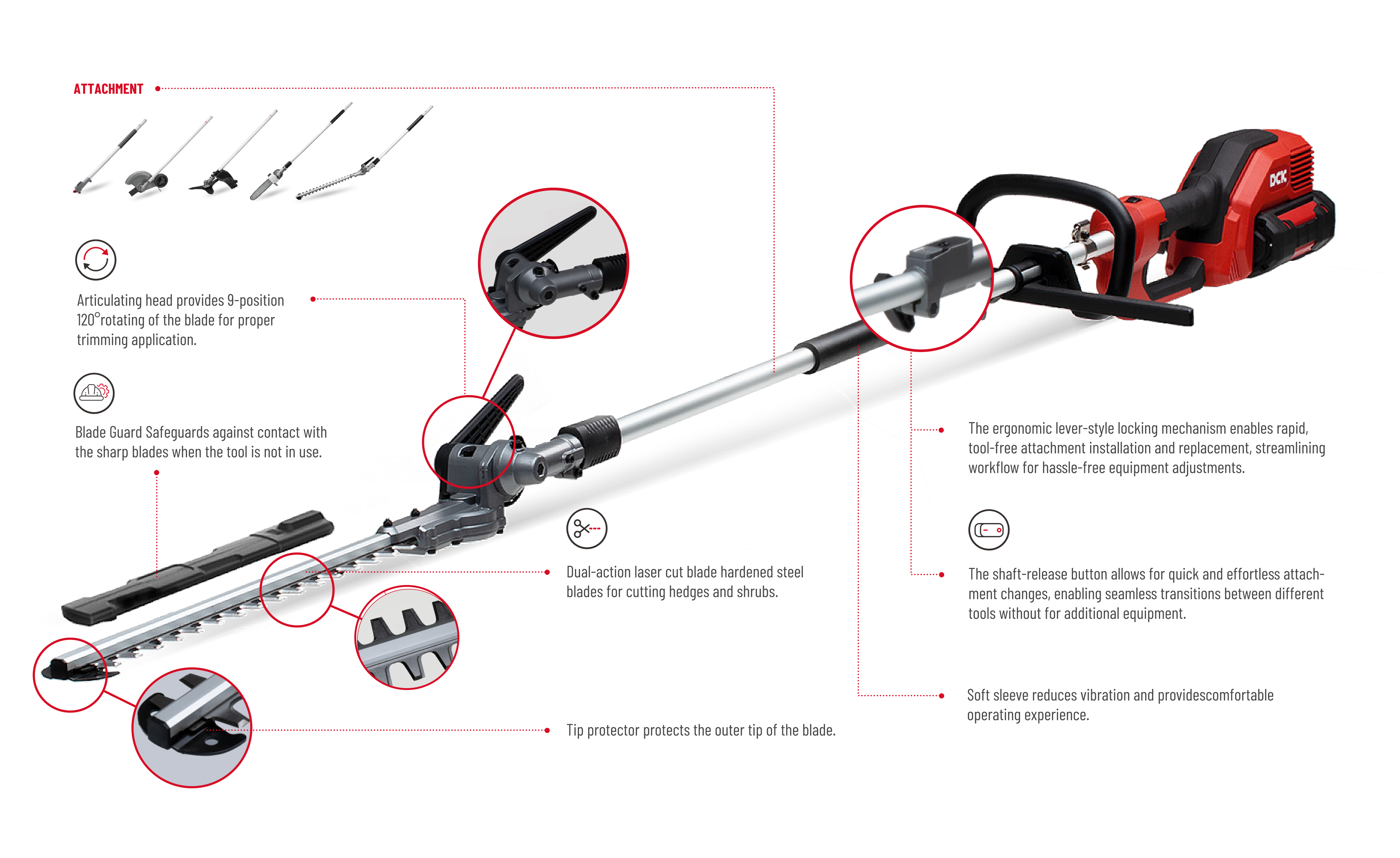 58V SUPERFUEL CORDLESS BRUSHLESS POLE HEDGE TRIMMER